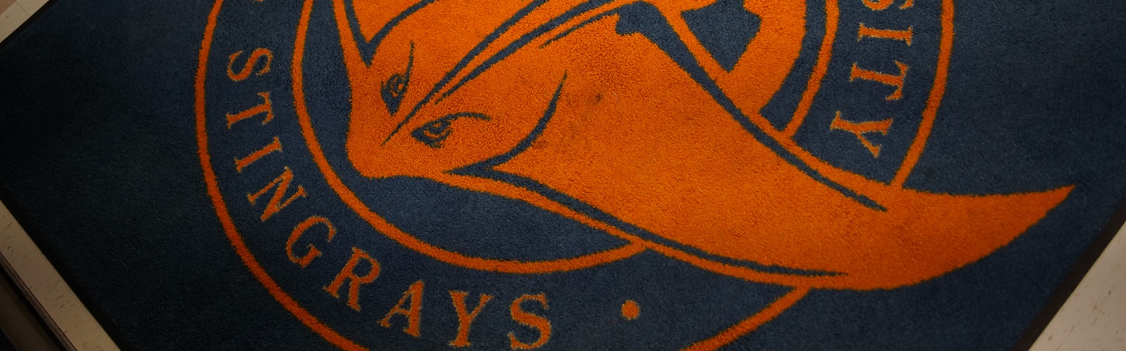 south university floor mat with the stingray logo